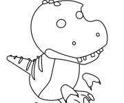 Coloriage Tyrannosaure dinosaure de Roblox