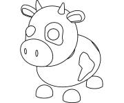 Coloriage Vache du Adopt Me