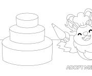 Coloriage Wolpertinger animal de compagnie de Adopt me