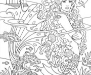 Coloriage et dessins gratuit Adulte Femme à imprimer