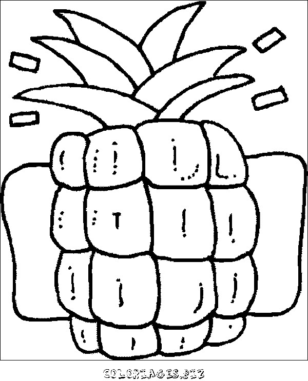 Coloriage et dessins gratuits Aliments Ananas à imprimer