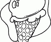 Coloriage et dessins gratuit Aliments Crème Glacée à imprimer
