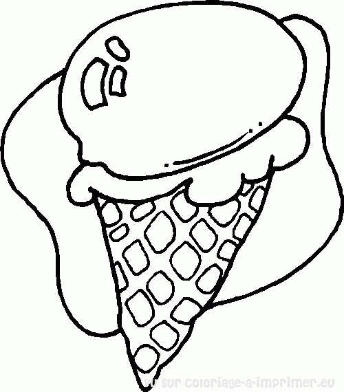 Coloriage et dessins gratuits Aliments Crème Glacée à imprimer