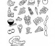 Coloriage et dessins gratuit Aliments et Régime à imprimer