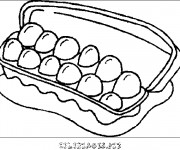 Coloriage et dessins gratuit Aliments Les Oeufs à imprimer