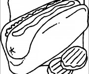 Coloriage Aliments Sandwich