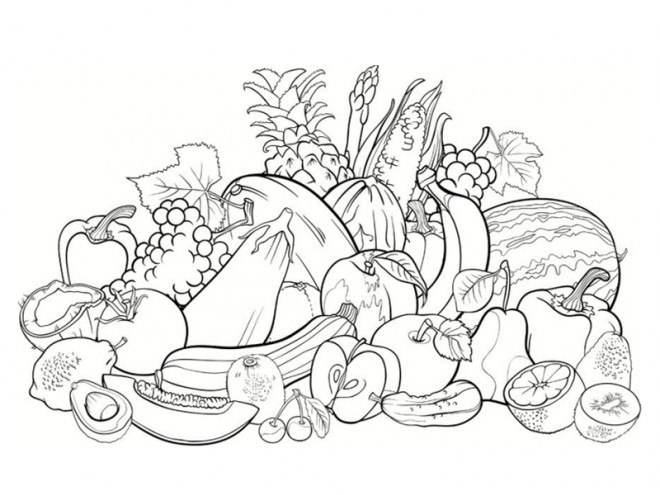 Coloriage Fruit et Légume dessin gratuit à imprimer