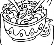 Coloriage Un repas nutritif