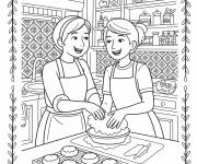 Coloriage A la cuisine