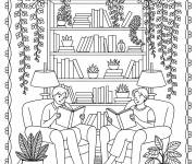 Coloriage Amiti&eacute; et lecture
