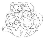 Coloriage Amiti&eacute; pour enfants