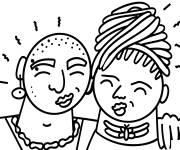 Coloriage Amiti&eacute; stylis&eacute;