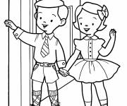 Coloriage Amiti&eacute; vintage