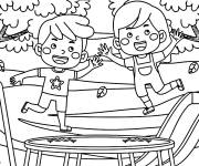 Coloriage Amusement des petits amis