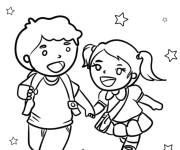 Coloriage Aventure des meilleurs amis