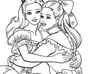 Coloriage Barbie avec sa meilleure amie
