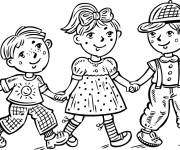 Coloriage C'est le temps de jouer les amis