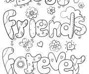 Coloriage Carte pour nos meilleurs amis