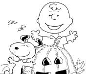 Coloriage Charlie Brown avec ses amis