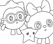 Coloriage Chichi et son ami Pandy
