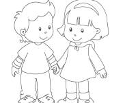 Coloriage et dessins gratuit Des nouveaux amis à imprimer