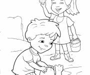 Coloriage Emmy et son ami Max