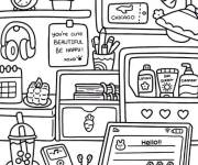 Coloriage Espace des amis