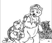 Coloriage Franklin et son ami Martin