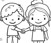 Coloriage Gardez vos amis pr&egrave;s de vous