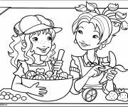 Coloriage Holly Hobbie avec son amie