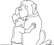Coloriage L'amiti&eacute; de Henry et Mudge