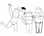 Coloriage L'amiti&eacute; de Tuca, Bertie et Speckle