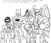 Coloriage L'amiti&eacute; des Super-h&eacute;ros