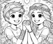 Coloriage L'amiti&eacute; pour ados