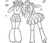 Coloriage La joie des deux amies