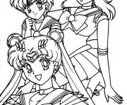 Coloriage Les amies de Sailor Moon