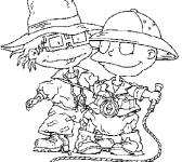 Coloriage et dessins gratuit les amis Tommy et Charles-&Eacute;douard à imprimer