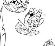 Coloriage Les insectes amis Willy, Maya et J&eacute;r&ocirc;me
