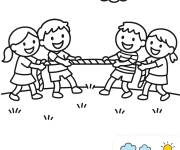 Coloriage Les jeu au jeu de tir