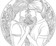 Coloriage Mandala amiti&eacute;