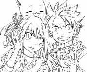 Coloriage Natsu et ses amis