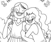 Coloriage Passer la Journ&eacute;e de l'amiti&eacute; avec nos amis