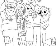 Coloriage Photo des amis