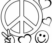 Coloriage Symbole de l'amiti&eacute;