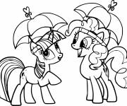 Coloriage Twilight Sparkle et son amie Pinkie Pie