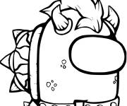 Coloriage et dessins gratuit Among Us Bowser à imprimer