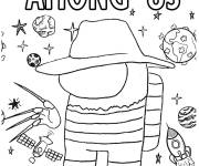 Coloriage Among Us Freddy Krueger