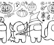 Coloriage Among Us Halloween 