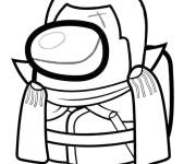 Coloriage Among Us Kakashi