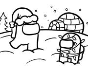 Coloriage Among Us No&euml;l